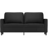 Dvivietė sofa, juodos spalvos, 140cm, dirbtinė oda