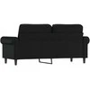Dvivietė sofa, juodos spalvos, 140cm, dirbtinė oda