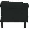 Dvivietė sofa, juodos spalvos, aksomas