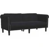 Dvivietė sofa, juodos spalvos, aksomas