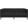 Dvivietė sofa, juodos spalvos, audinys