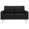 Dvivietė sofa, juodos spalvos, audinys