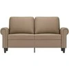 Dvivietė sofa, kapučino spalvos, 120cm, dirbtinė oda