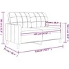 Dvivietė sofa, kapučino spalvos, 120cm, dirbtinė oda