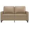 Dvivietė sofa, kapučino spalvos, 120cm, dirbtinė oda