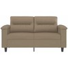 Dvivietė sofa, kapučino spalvos, 120cm, dirbtinė oda