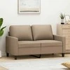 Dvivietė sofa, kapučino spalvos, 120cm, dirbtinė oda