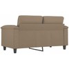 Dvivietė sofa, kapučino spalvos, 120cm, dirbtinė oda
