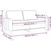 Dvivietė sofa, kapučino spalvos, 120cm, dirbtinė oda