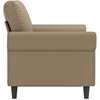 Dvivietė sofa, kapučino spalvos, 120cm, dirbtinė oda