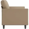 Dvivietė sofa, kapučino spalvos, 140cm, dirbtinė oda