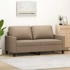 Dvivietė sofa, kapučino spalvos, 140cm, dirbtinė oda