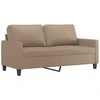Dvivietė sofa, kapučino spalvos, 140cm, dirbtinė oda