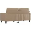 Dvivietė sofa, kapučino spalvos, 140cm, dirbtinė oda