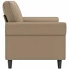 Dvivietė sofa, kapučino spalvos, 140cm, dirbtinė oda