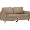 Dvivietė sofa, kapučino spalvos, 140cm, dirbtinė oda