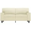 Dvivietė sofa, kreminės spalvos, 120cm, dirbtinė oda