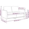 Dvivietė sofa, kreminės spalvos, 120cm, dirbtinė oda