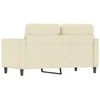 Dvivietė sofa, kreminės spalvos, 120cm, dirbtinė oda
