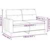 Dvivietė sofa, kreminės spalvos, 120cm, audinys