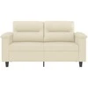Dvivietė sofa, kreminės spalvos, 120cm, dirbtinė oda
