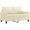 Dvivietė sofa, kreminės spalvos, 120cm, dirbtinė oda