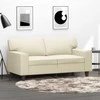 Dvivietė sofa, kreminės spalvos, 120cm, dirbtinė oda