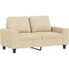 Dvivietė sofa, kreminės spalvos, 120cm, audinys