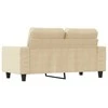 Dvivietė sofa, kreminės spalvos, 120cm, audinys