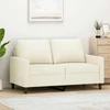 Dvivietė sofa, kreminės spalvos, 120cm, aksomas