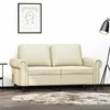 Dvivietė sofa, kreminės spalvos, 120cm, dirbtinė oda