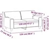 Dvivietė sofa, kreminės spalvos, 120cm, dirbtinė oda