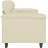 Dvivietė sofa, kreminės spalvos, 120cm, dirbtinė oda
