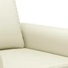 Dvivietė sofa, kreminės spalvos, 120cm, dirbtinė oda