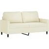 Dvivietė sofa, kreminės spalvos, 140cm, aksomas