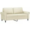 Dvivietė sofa, kreminės spalvos, 140cm, dirbtinė oda