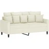 Dvivietė sofa, kreminės spalvos, 140cm, aksomas
