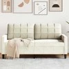 Dvivietė sofa, kreminės spalvos, 140cm, aksomas