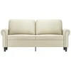 Dvivietė sofa, kreminės spalvos, 140cm, dirbtinė oda