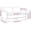 Dvivietė sofa, kreminės spalvos, 140cm, dirbtinė oda