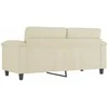 Dvivietė sofa, kreminės spalvos, 140cm, dirbtinė oda