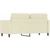 Dvivietė sofa, kreminės spalvos, 140cm, dirbtinė oda
