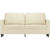 Dvivietė sofa, kreminės spalvos, 140cm, dirbtinė oda