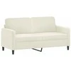 Dvivietė sofa, kreminės spalvos, 140cm, aksomas