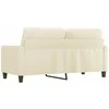 Dvivietė sofa, kreminės spalvos, 140cm, dirbtinė oda