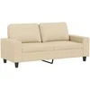 Dvivietė sofa, kreminės spalvos, 140cm, audinys