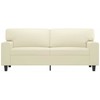 Dvivietė sofa, kreminės spalvos, 140cm, dirbtinė oda