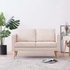 Dvivietė sofa, kreminės spalvos, audinys