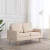 Dvivietė sofa, kreminės spalvos, audinys