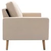 Dvivietė sofa, kreminės spalvos, audinys